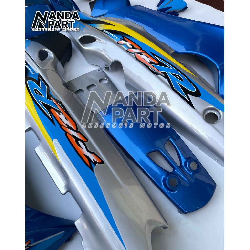 bodi set Fiz r | bodi set Fiz | bodi fullset fiz r biru silver  striping kuning