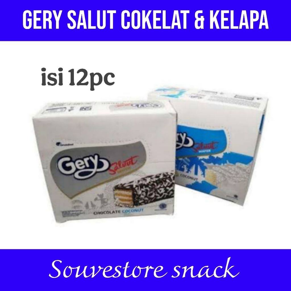 

Gery Salut Cokelat Wafer dan Kelapa Box isi 12