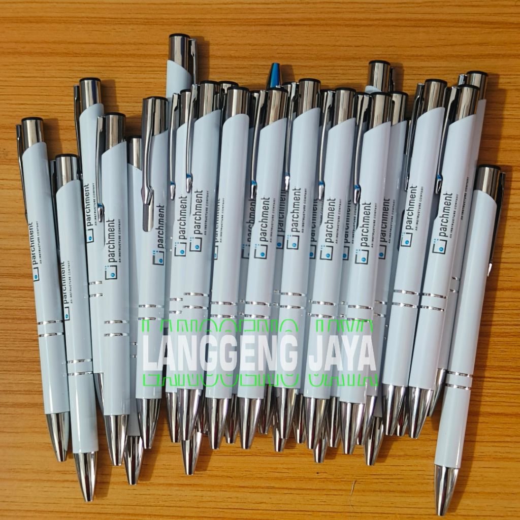 

Pulpen metal custom logo, pulpen ring dua, pulpen promosi, pulpen print logo