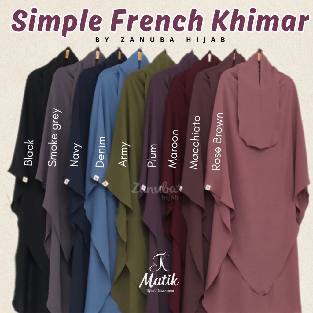 Simple French Khimar by Zanuba Hijab | simple FK | FK simple | FK simple | simpel FK | crinkle | cin