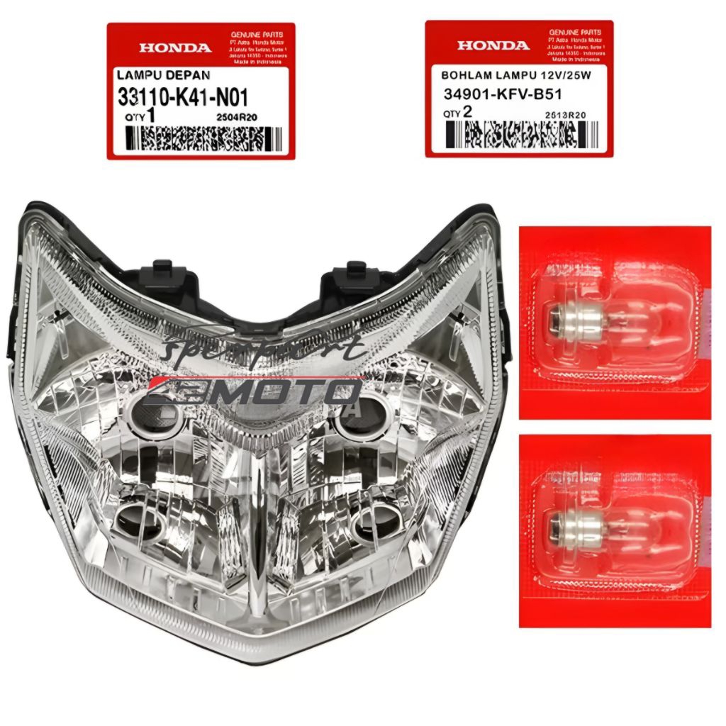 Lampu Depan (Reflektor + Bohlam) Honda Supra X 125 FI