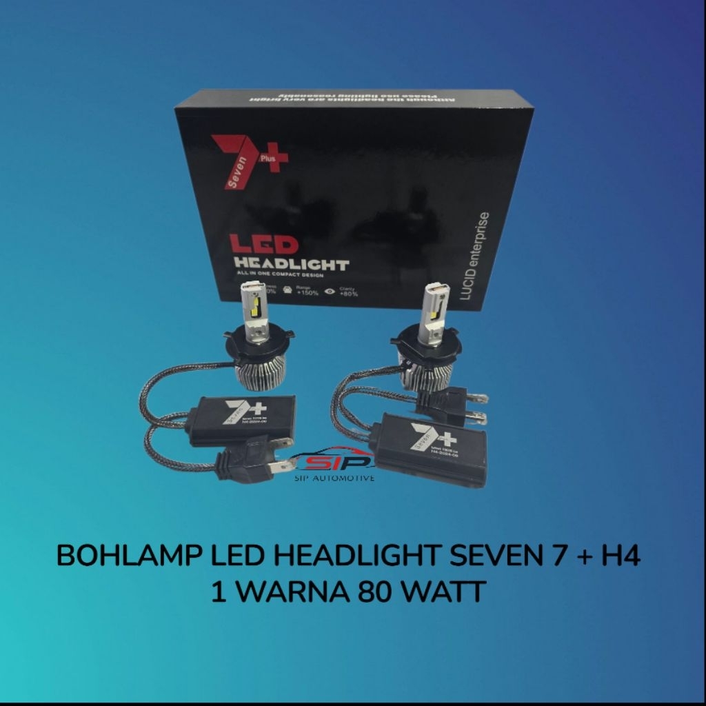 BOHLAMP LED / LAMPU LED SEVEN PLUS 7+ H4 & H11 1 WARNA 80 WATT