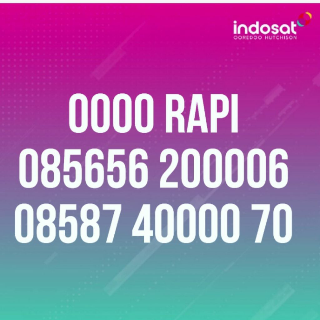 Nomor cantik Indosat  0000 terlaris