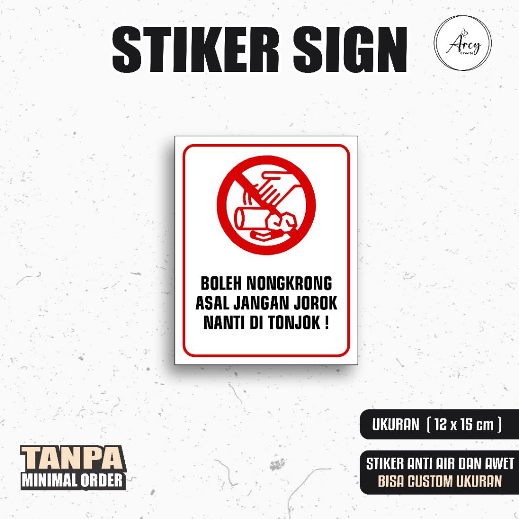 

Stiker Boleh Nongkrong asal Jangan Jorok