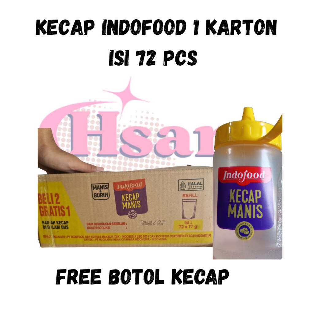 

kecap indofood isi 1 karton 72 pcs