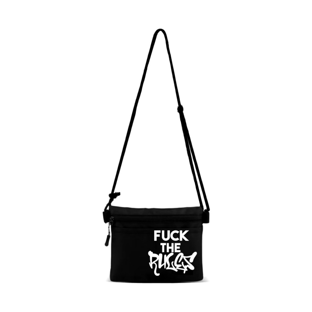 Slingbag pria tas selempang sling bag Rules free sticker