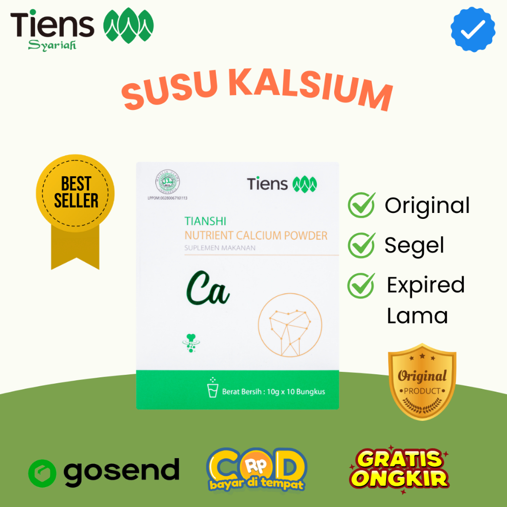 

Susu Tiens Nutrient Calcium Powder Tianshi Kalsium Organik Tiongkok Super High Calsium Bpom Original