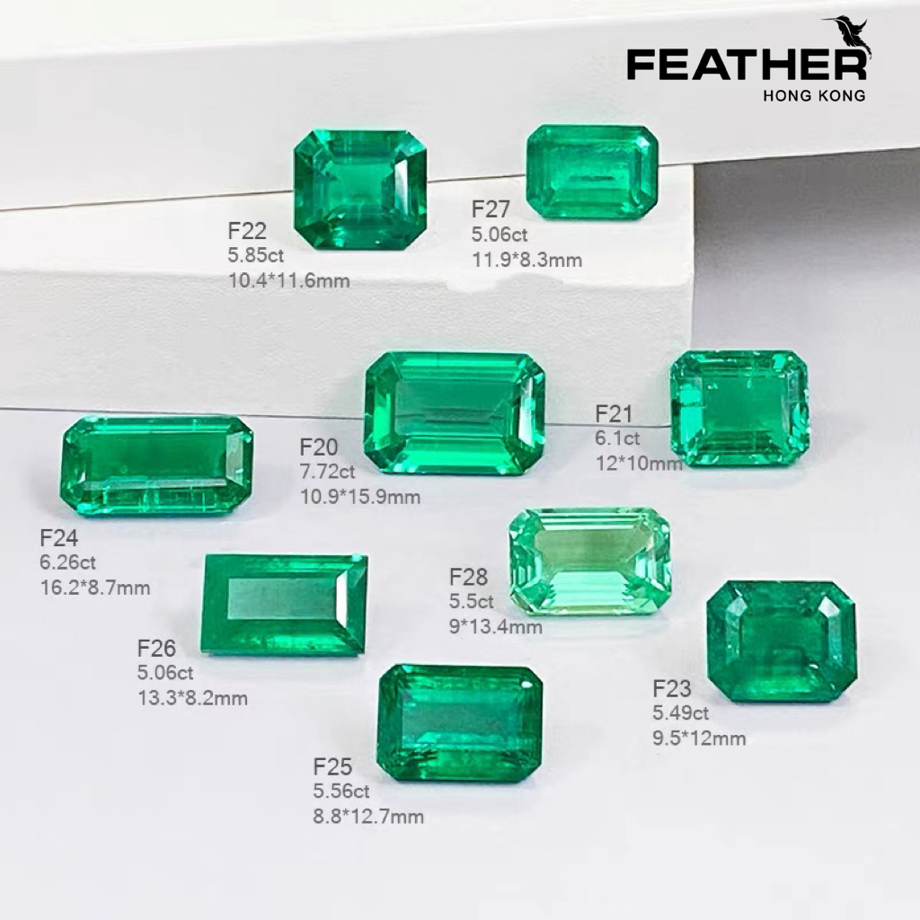 【100% Asli Lab Grown Diamond-Gem】- (Natural Emerald Cotton) FL-IF-VVS1-Color D PREMIUM alami Batu Be