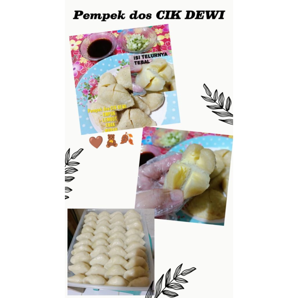 

PAKET MIX pempek dos CIK Dewi isi 10pcs