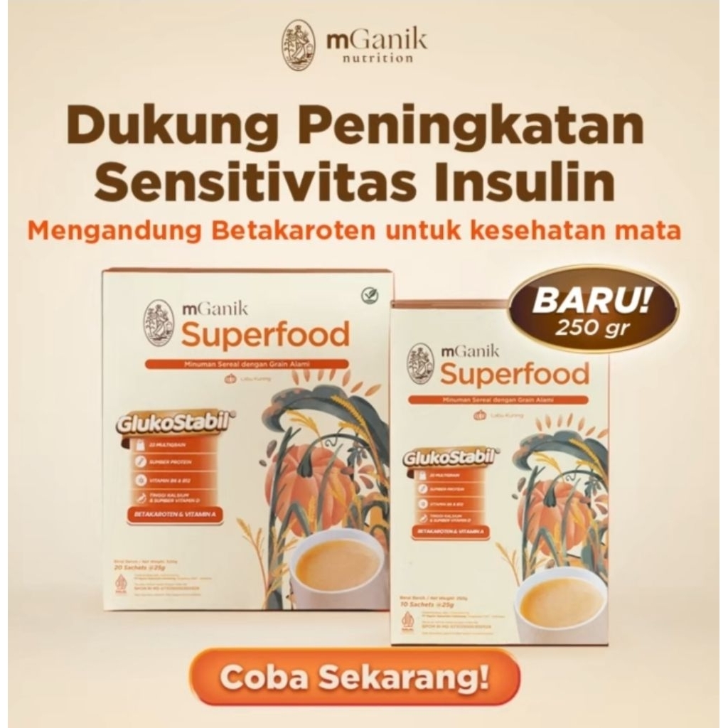 Mganik Multigrain Superfood READY STOCK BANJARMASIN KEMASAN TERBARU  resolusi penurun gula darah dia