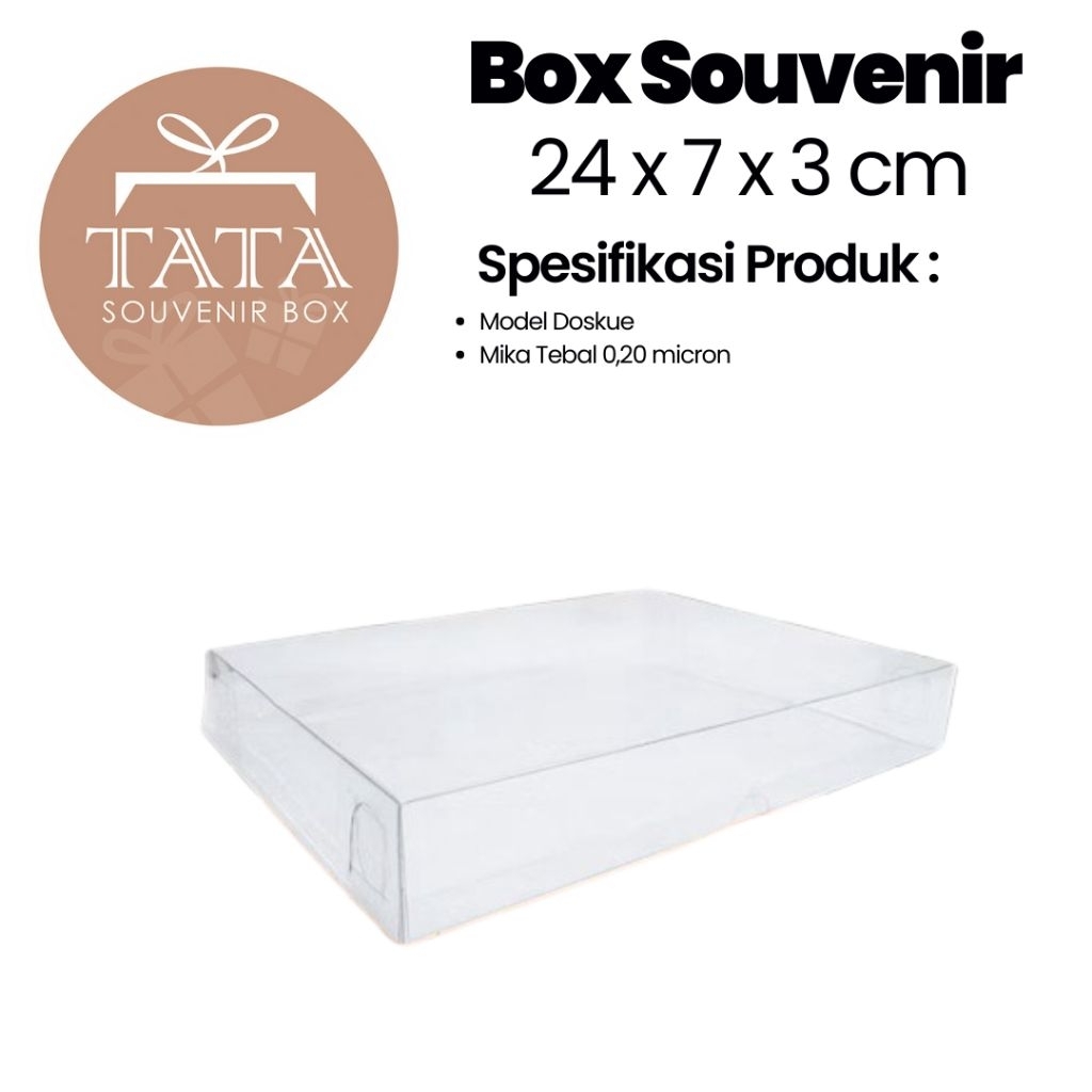 

Kotak Mika Kemasan Souvenir Uk 24 x 7 x 3 Dk