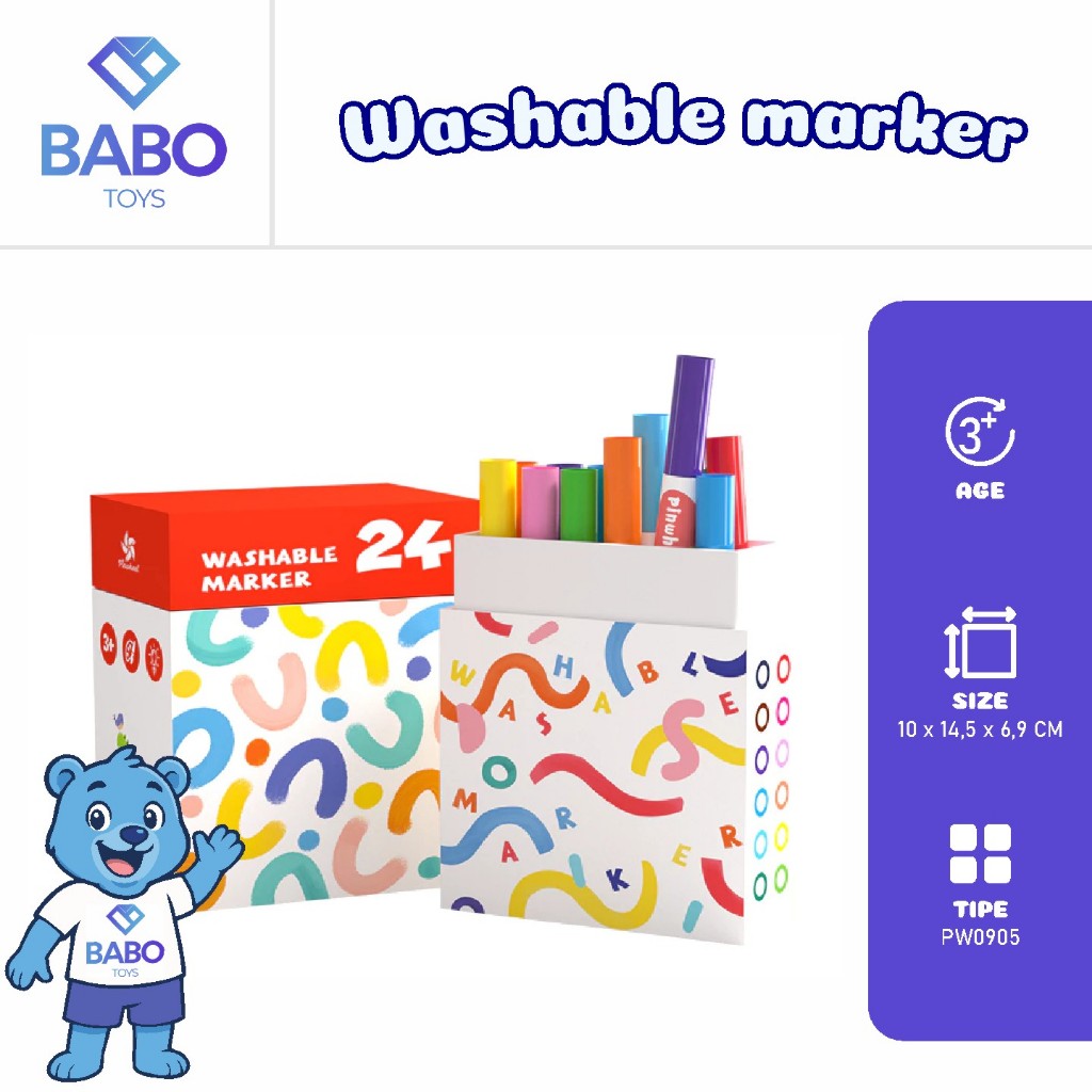 

Pinwheel Washable Marker Alat Menggambar Anak