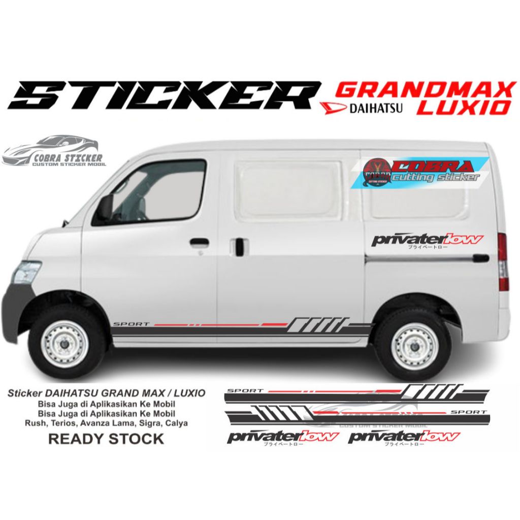 STICKER STIKER MOBIL DAIHATSU GRANDMAX LUXIO STICKER BODY SAMPING GRANDMAX LUXIO