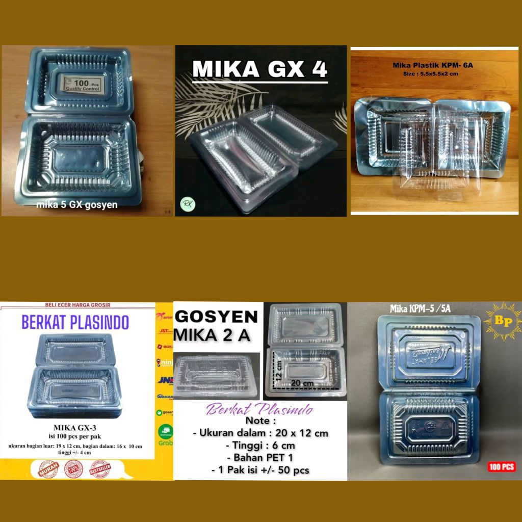 MIKA BOX/LUNCH BOX PLASTIK MIKA GOSYEN & KERIN UKURAN LENGKAP