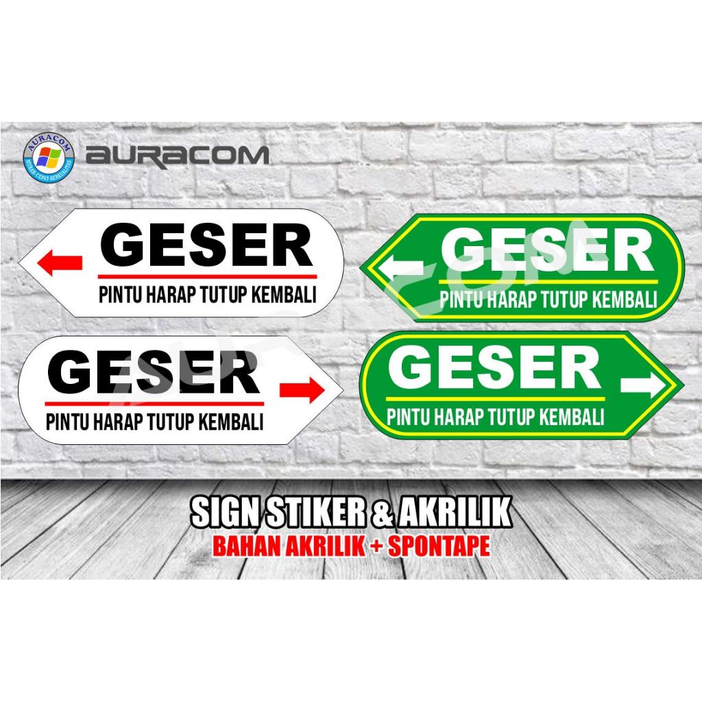 

AKIRLIK & STIKER VINYL, GESER ( PINTU HARAP TUTUP KEMBALI ) ( D 54 )