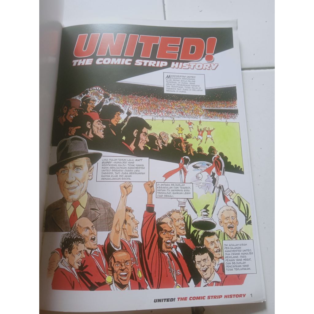 MANCHESTER UNITED THE COMIC STRIP HISTORY Oleh BOB BOND original