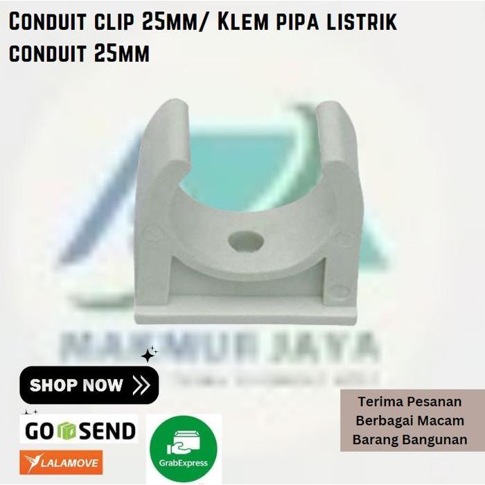 Conduit clip 25mm/ Klem pipa listrik conduit 25mm
