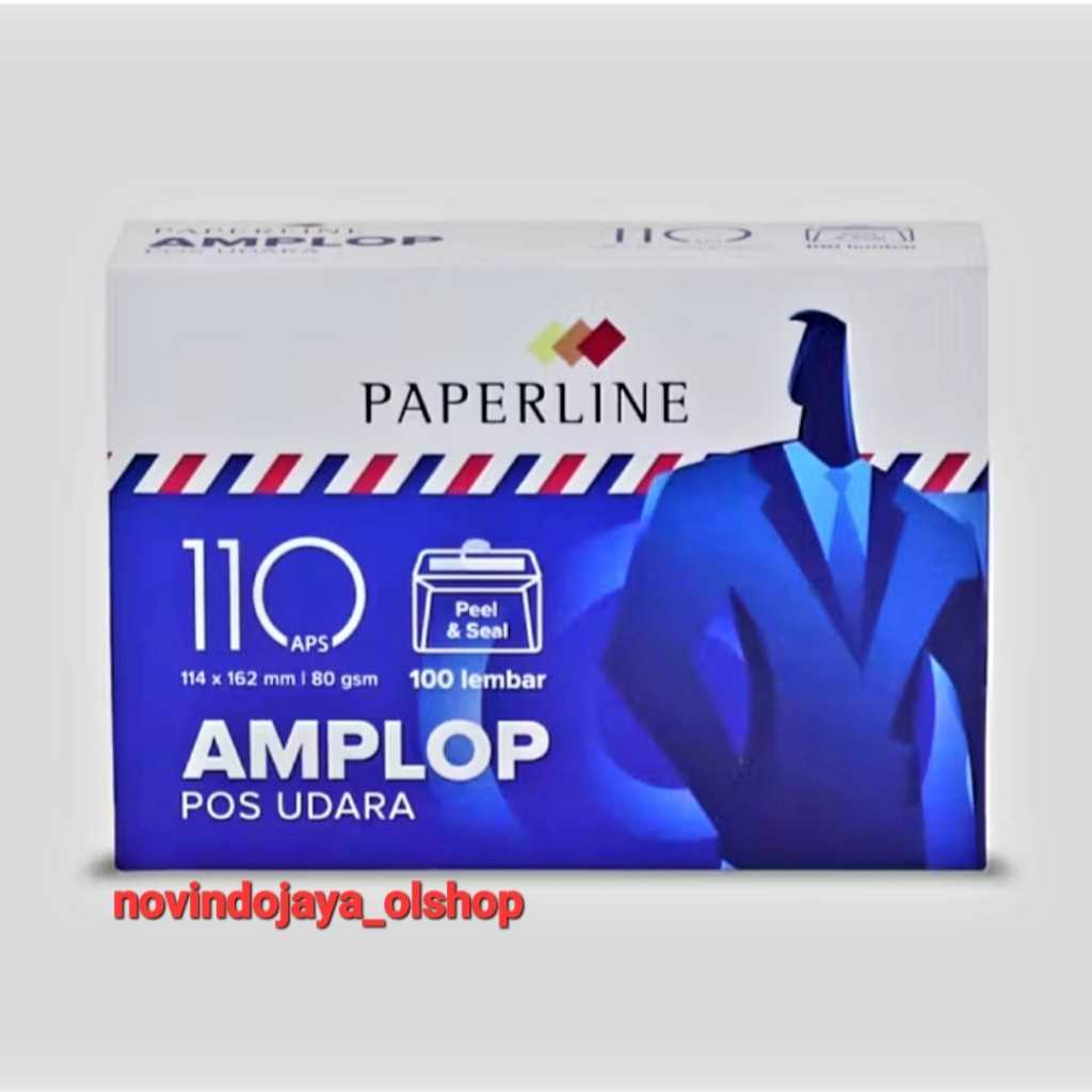 

5PAK AMPLOP PUTIH AIRMAIL PAPERLINE 110 APS 80GSM ISI 100 LEMBAR /PAK TERMURAH