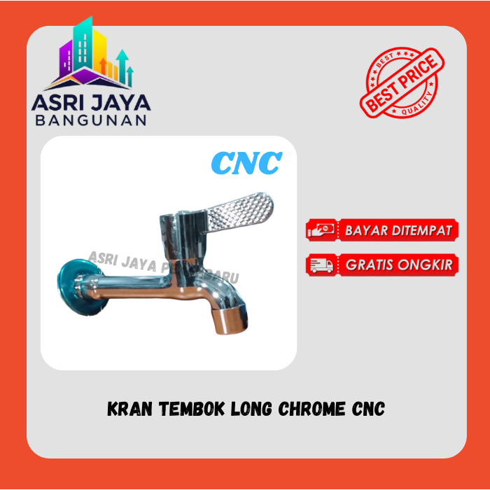 

Kran Tembok Leher Panjang / Kran Tembok Long Chrome Merk CNC