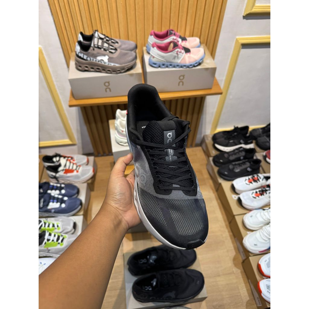 Sepatu 0n Cloud Surfer " Next Black Magnet " 39-45