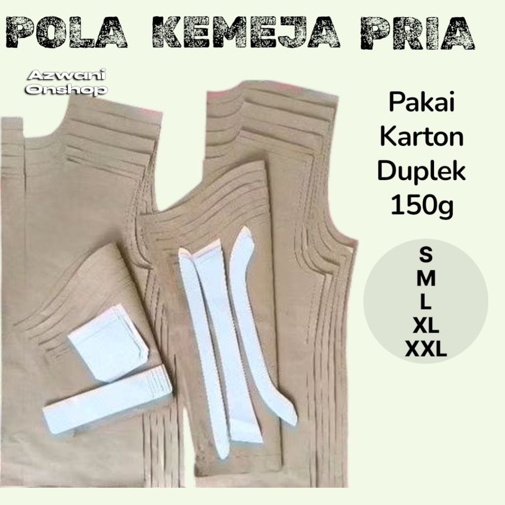 Pola Baju Kemeja Pria Fullset