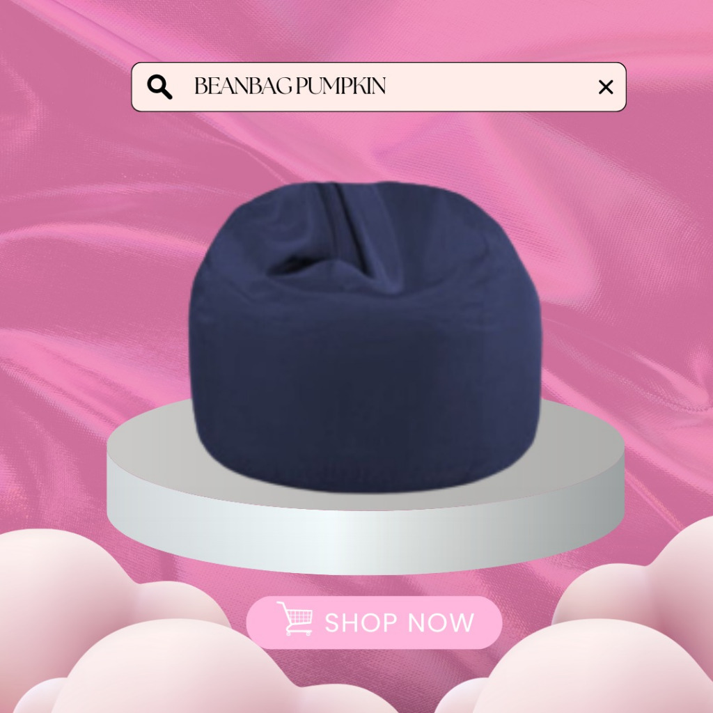 Bean bag Pumkpin Plus Isi WATERPROOF kain Kuat Polyester import - Size Dewasa Sofa Nyaman Bean Bag G