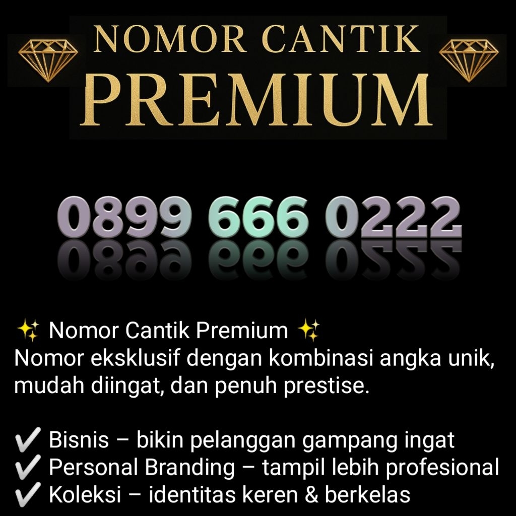 Nomor Cantik Premium Exsclusive Varian Perdana Three Indosat Berkualitas Spesial Edition 666