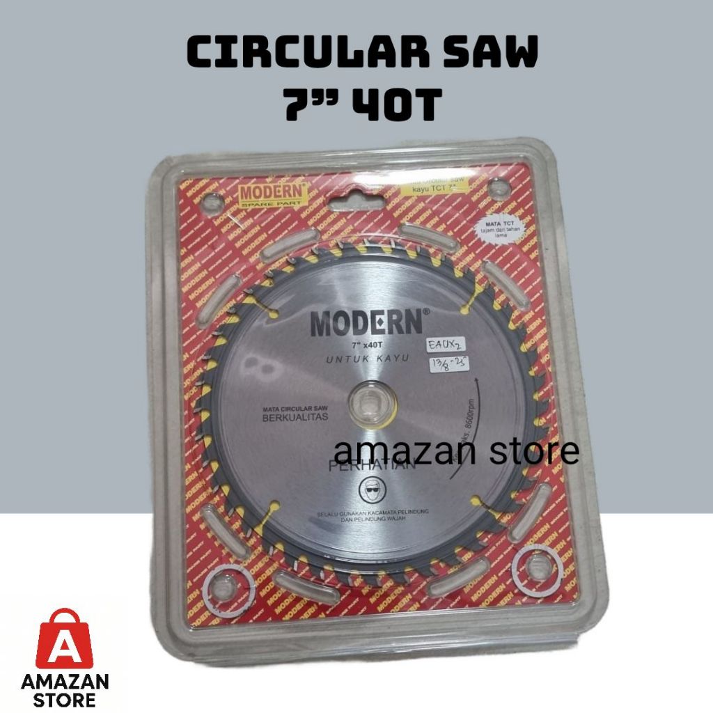 Mata Circular Saw 7" x 40T Modern / Circular Saw Blade 7" x 40T Mata Gergaji circle