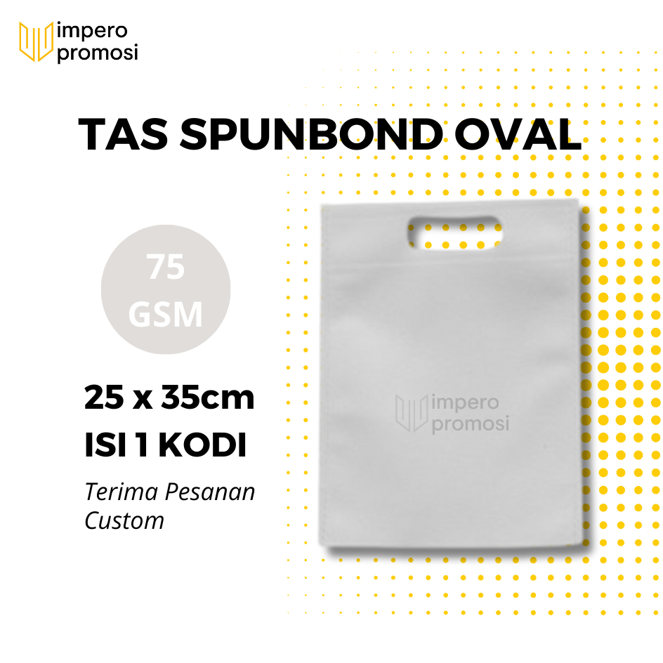 

Impero - GOODIE BAG SPUNBOND OVAL 25x35 / Tas Belanja Murah / Harga Kodian (Putih)