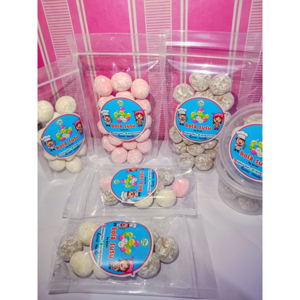 

bola susu by kinat rasa vanila bolsu cemilan makanan home made murah