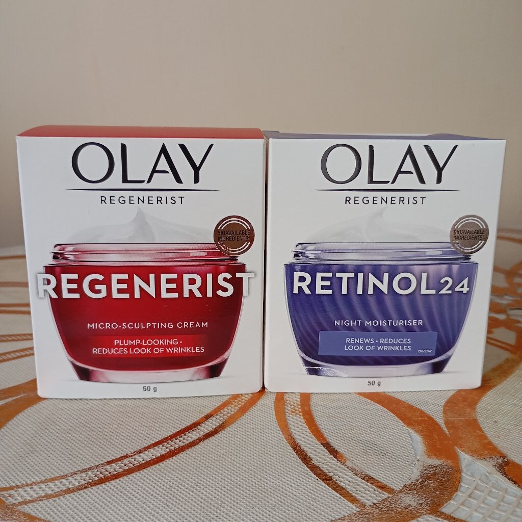PAKET HEMAT Olay Regenerist Micro-Sculpting Day Cream 50G dan Olay Regenerist Retinol 24 Night Moist