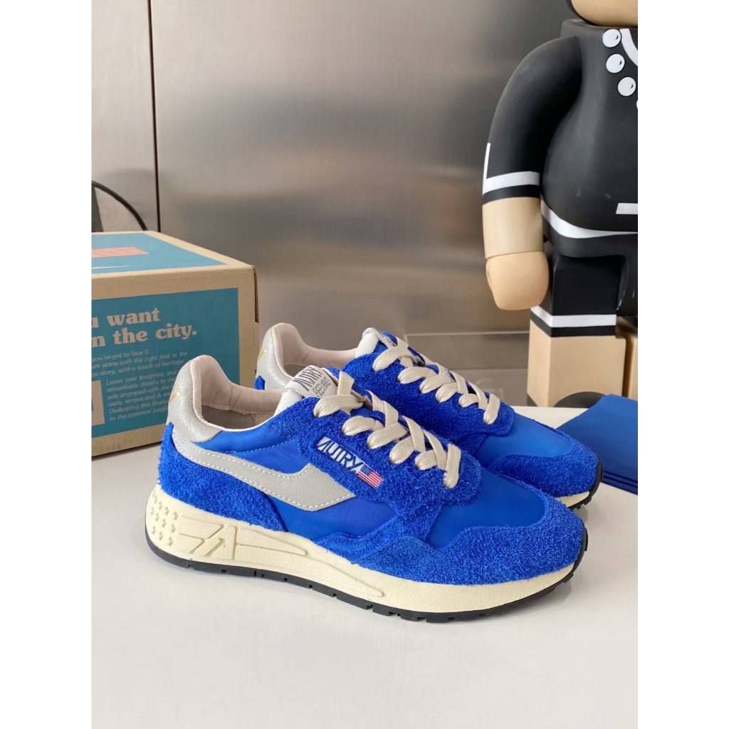 AUTRY Leather Versatile Fashion Low cut Life Casual Shoes Men/Women Blue