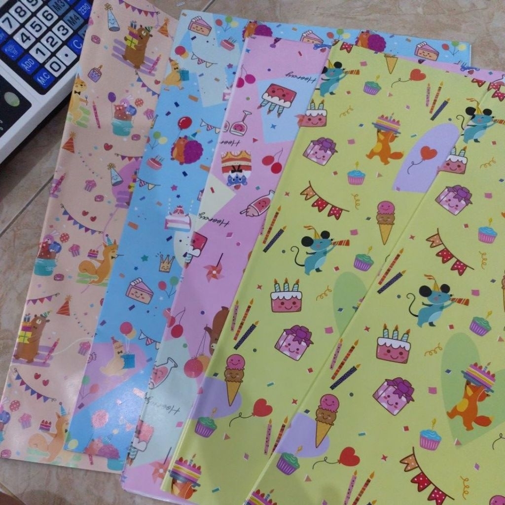 

kertas kado kiky 64x49 fancy glossy perlembar happy birthday