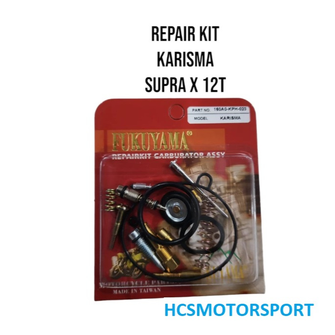 REPAIR KIT KARBURATOR KARBU KARISMA SUPRA X 125 MERK FUKUYAMA ORI