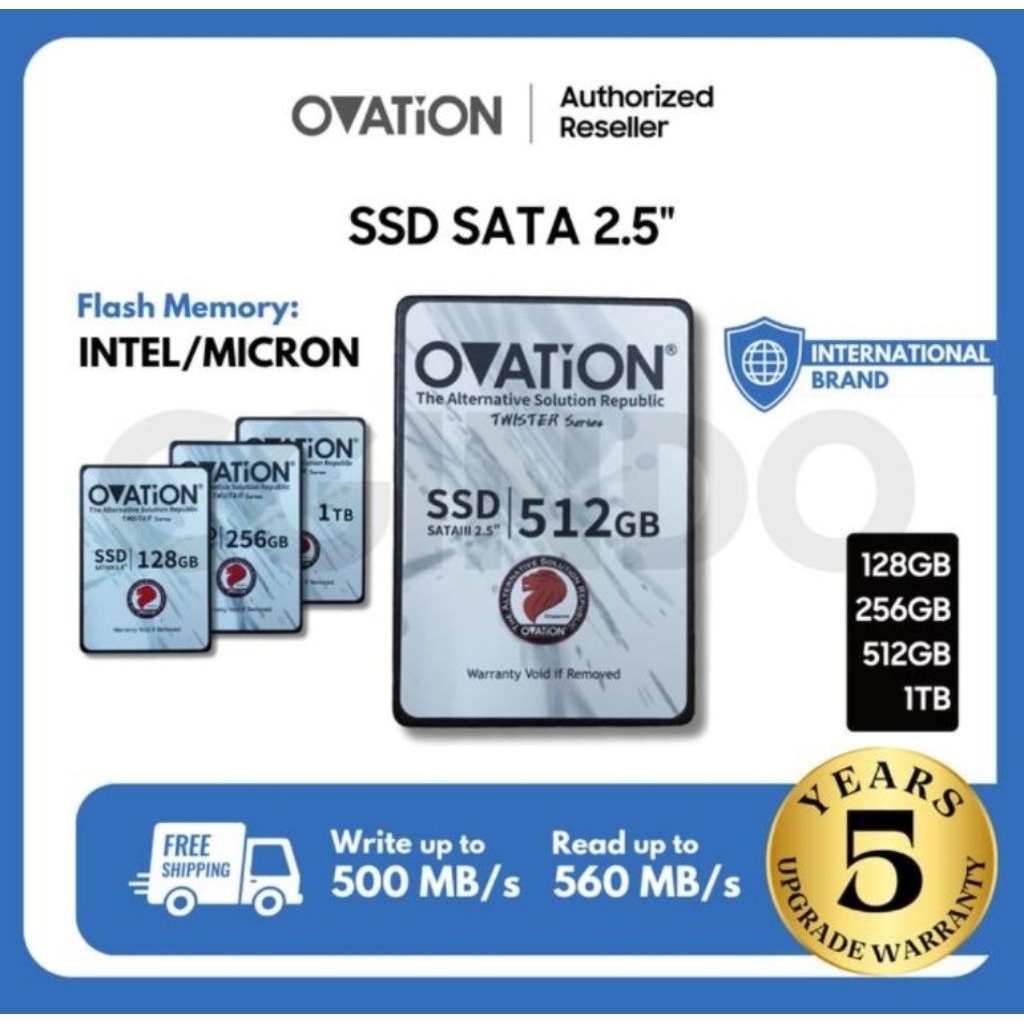 Ovation SSD 2.5" SATA 3 128GB 256GB 512GB 1TB SSD Internal SATA III