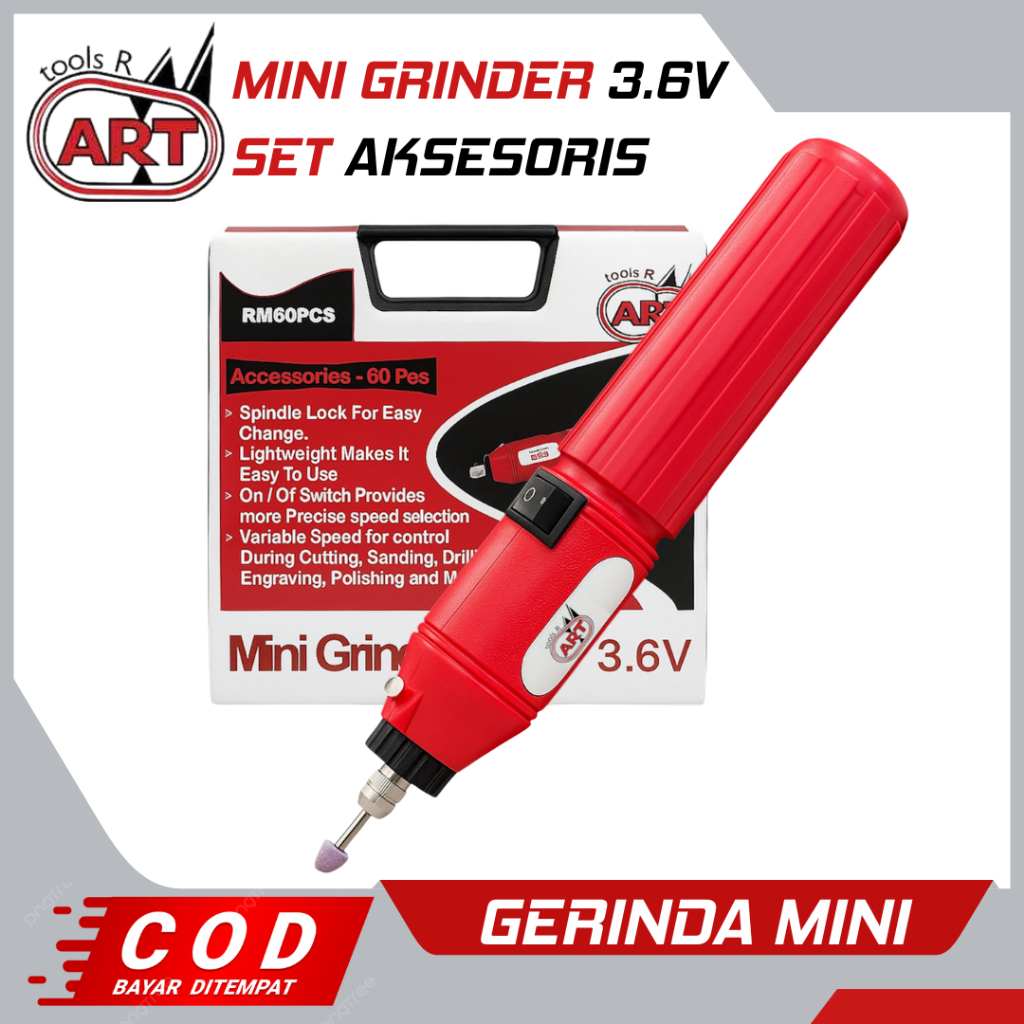 Gerenda listrik Bor Mini 3.6V Set 60 Pcs Baterai Cas Engraver Grinder Ukir Kayu Amplas SERBAGUNA