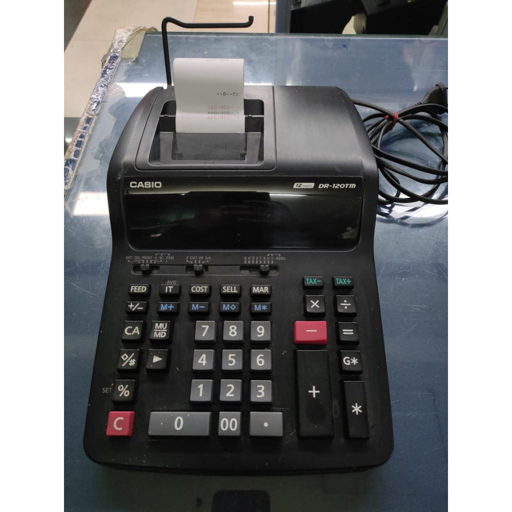 

(COD) Kalkulator CASIO Dr 120TM SECOND/ Kalkulator struk printing CASIO