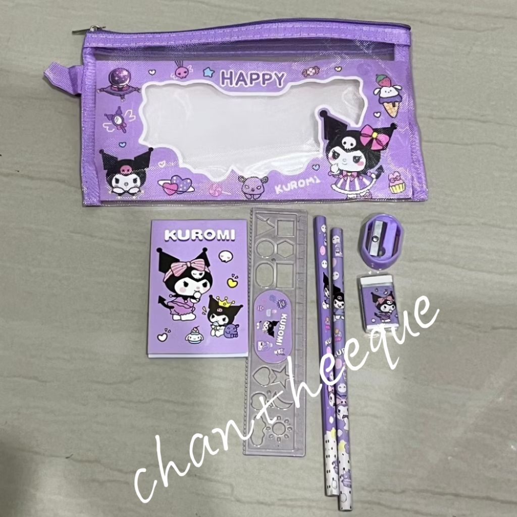 

1 set alat tulis pouch jaring kuromi labubu