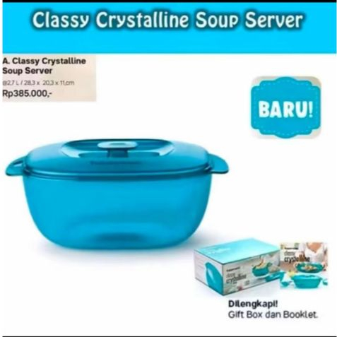 classy crystalline set tupperware wadah saji mewah TANPA CENTONG