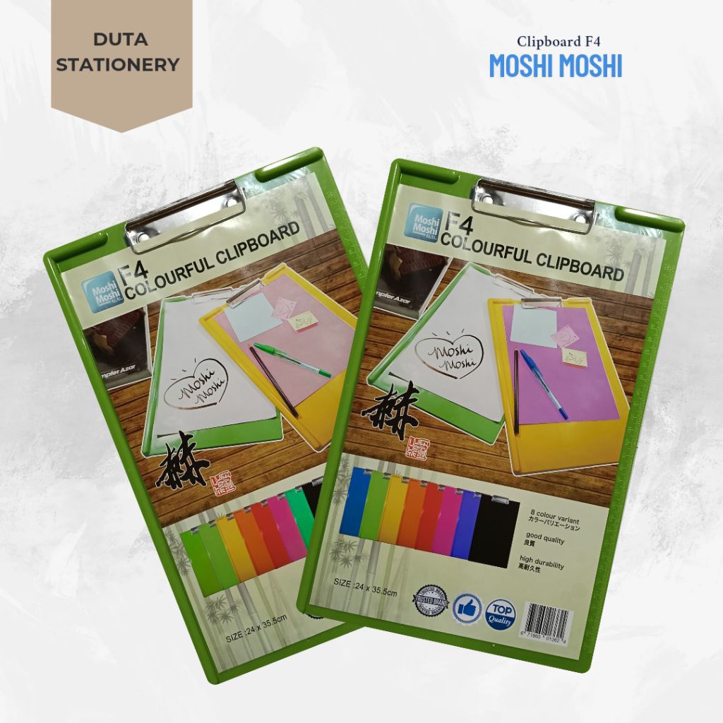 

CLIPBOARD COLOURFUL F4 MOSHI MOSHI
