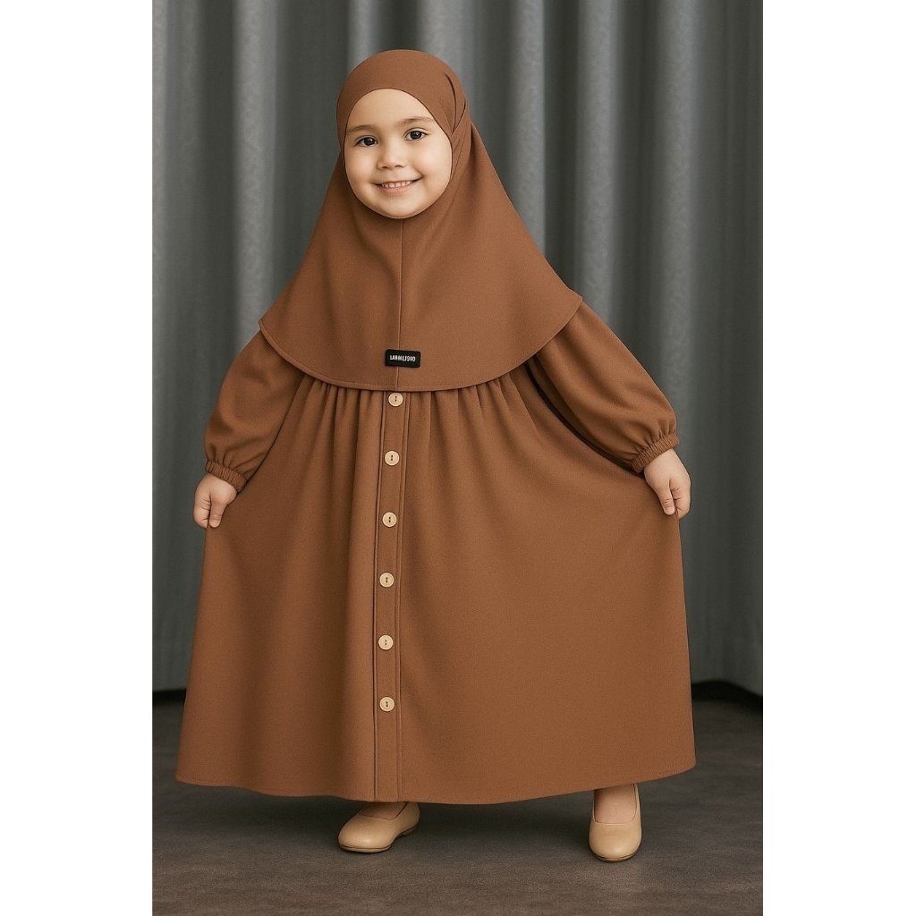 GAMIS ANAK  Polos set hijab Queen set/gamis anak/set muslim anak Gamis anak 1-9Tahun /trendy model t