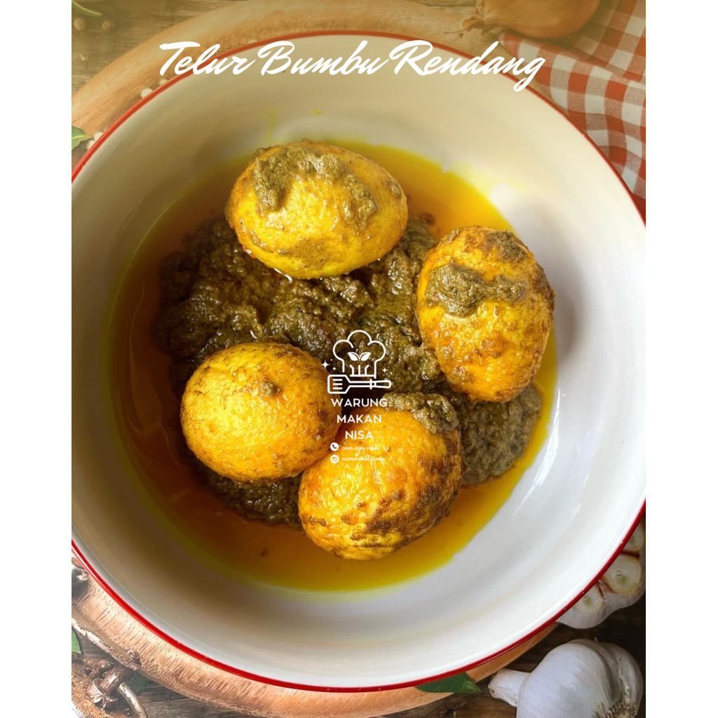 

Telur Bumbu rendang seporsi isi 5 / masakan rumahan fresh sehat siap makan