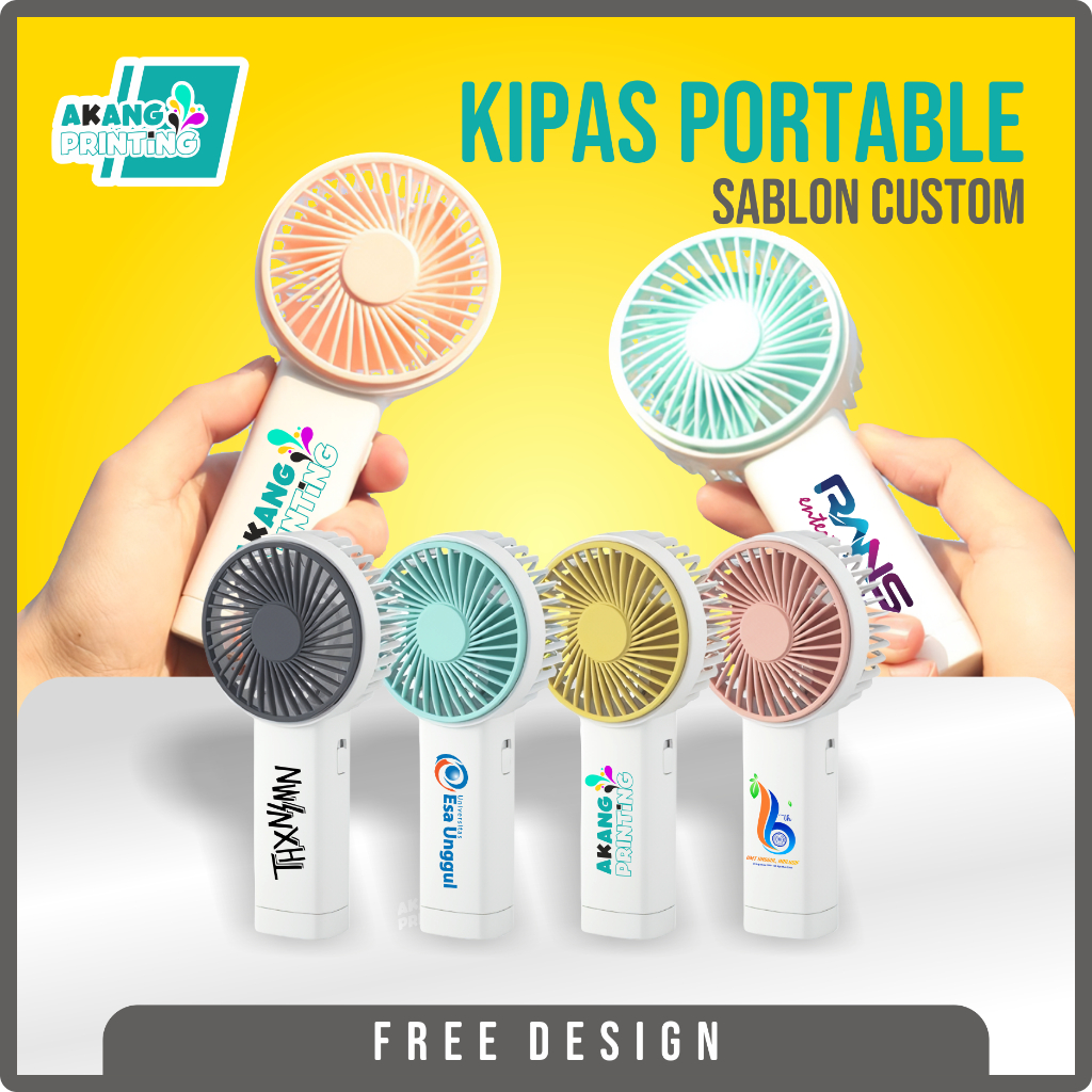 kipas mini custom / kipas portable custom / souvenir kipas / souvenir custom