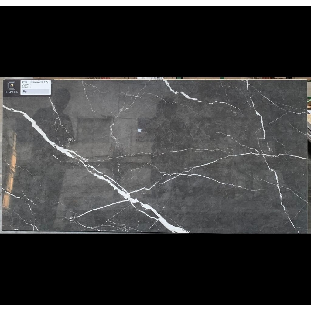 granit dinding lantai ruang tamu kamar tidur rumah meja dapur 60x120 CERANOSA 36126912 black hitam m