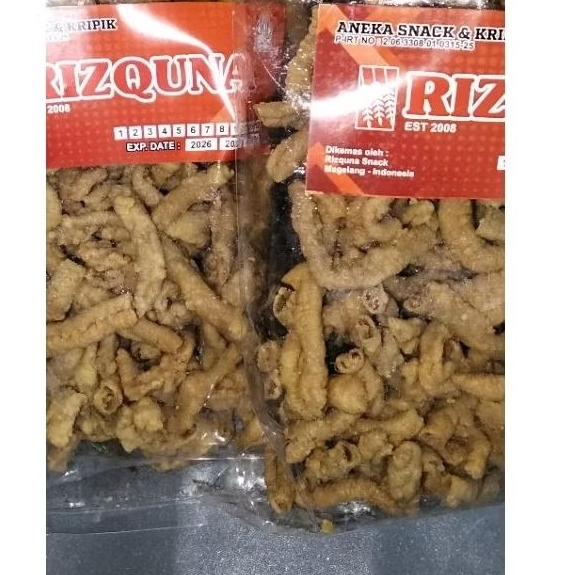 

keripik usus renyah enak lauk makan