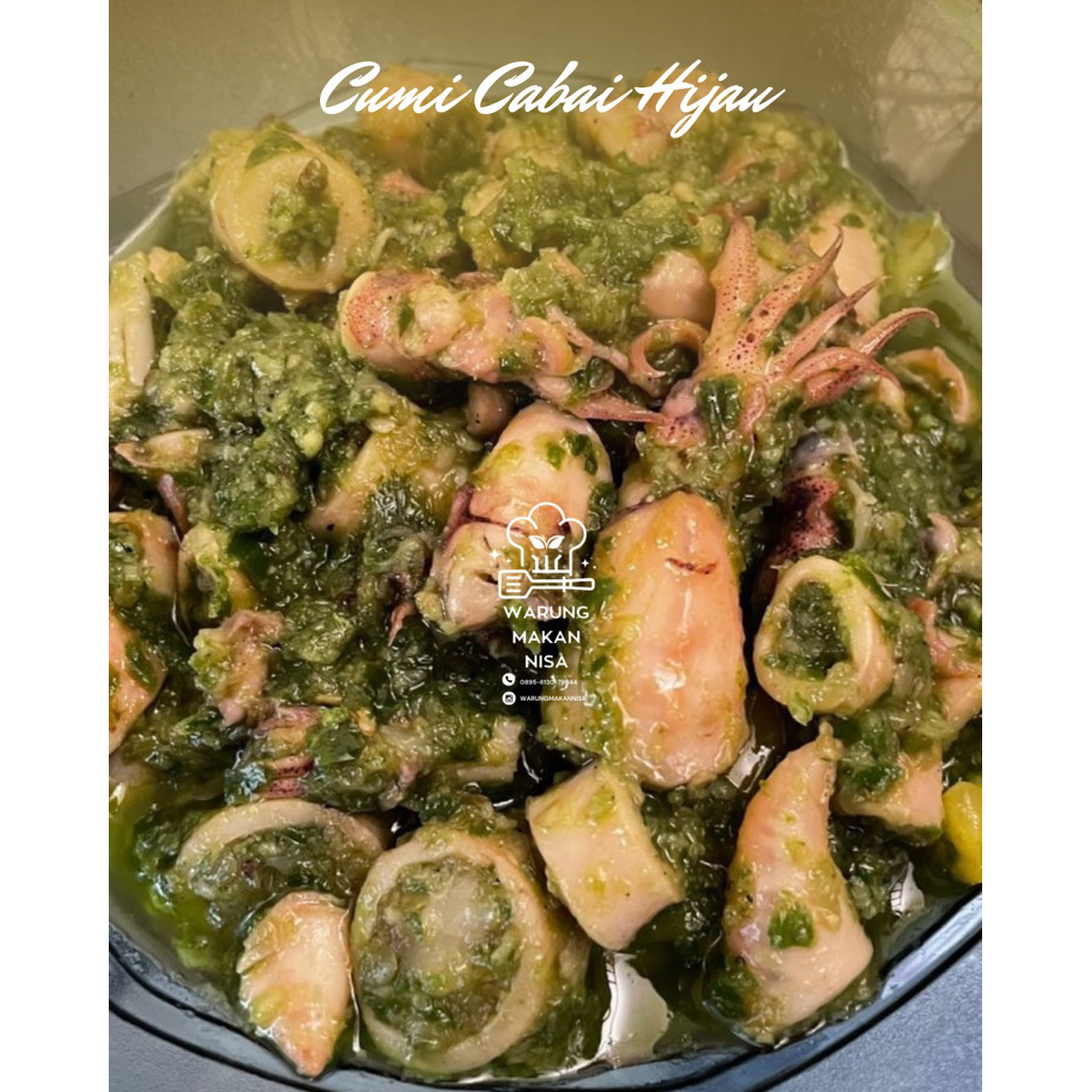 

Cumi Bumbu Cabai Hijau 250gr / masakan fresh lauk harian sehat