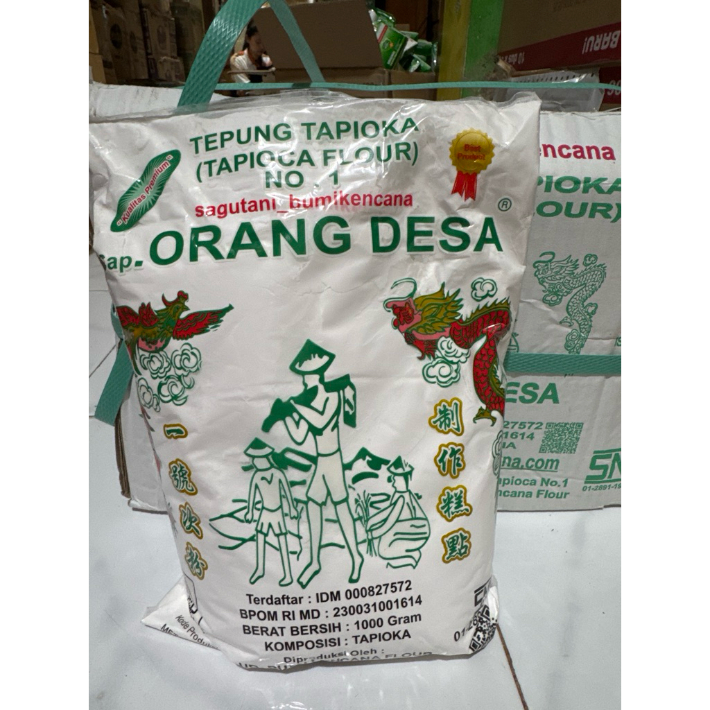 

Tepung Tapioka Sagutani bumj kencana Cap Orang Desa 1000 Gram