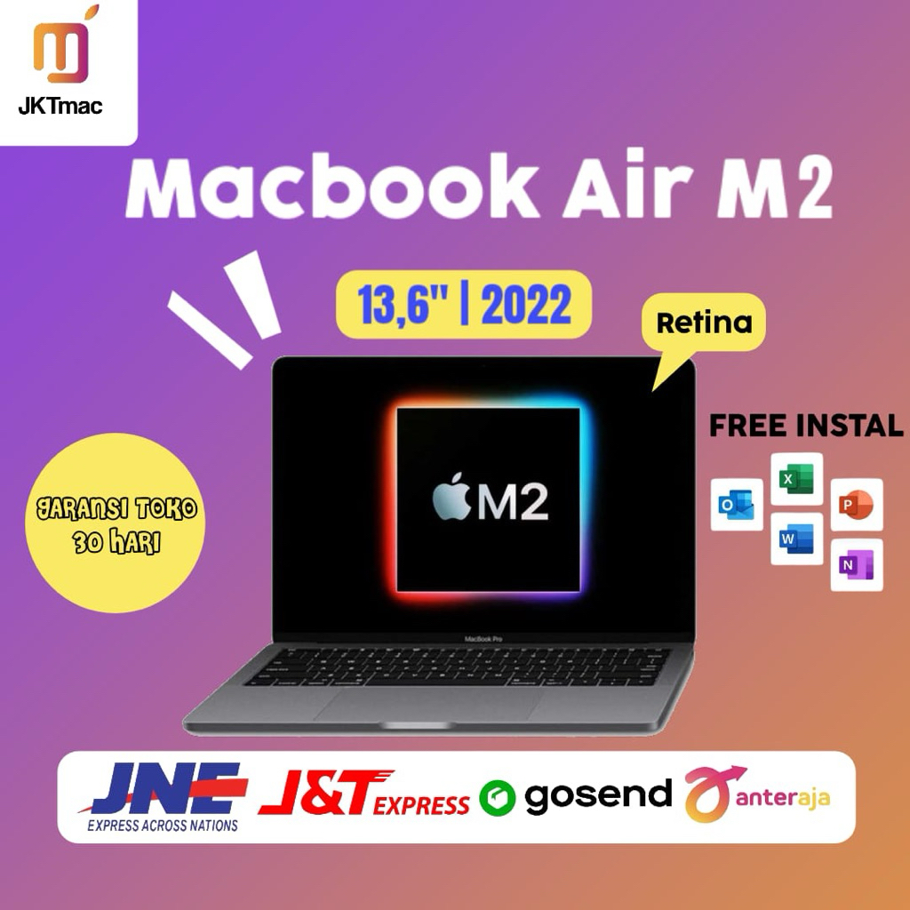 MACBOOK AIR M2 13inc 256-512GB GARANSI