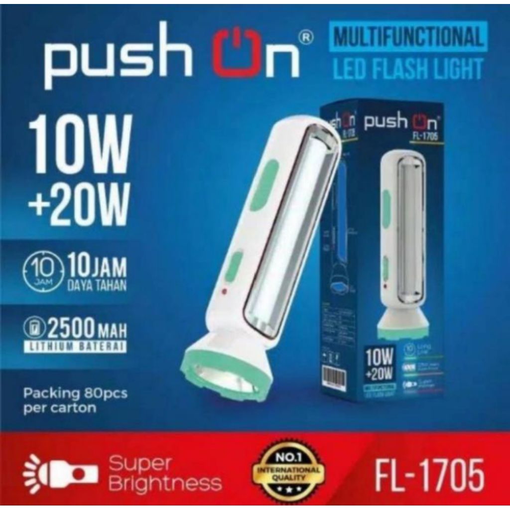 Senter + Lampu Emergency | Senter Tangan | Lampu Emergency | Senter Cas