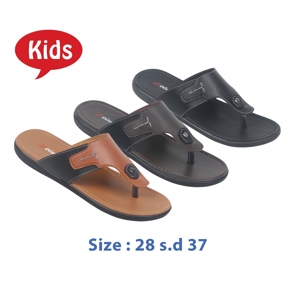 Zeintin - Sandal Anak Laki-Laki Sdal kulit Sintetis Anak Sendal Jepit Kasual Formal Zeintin IN